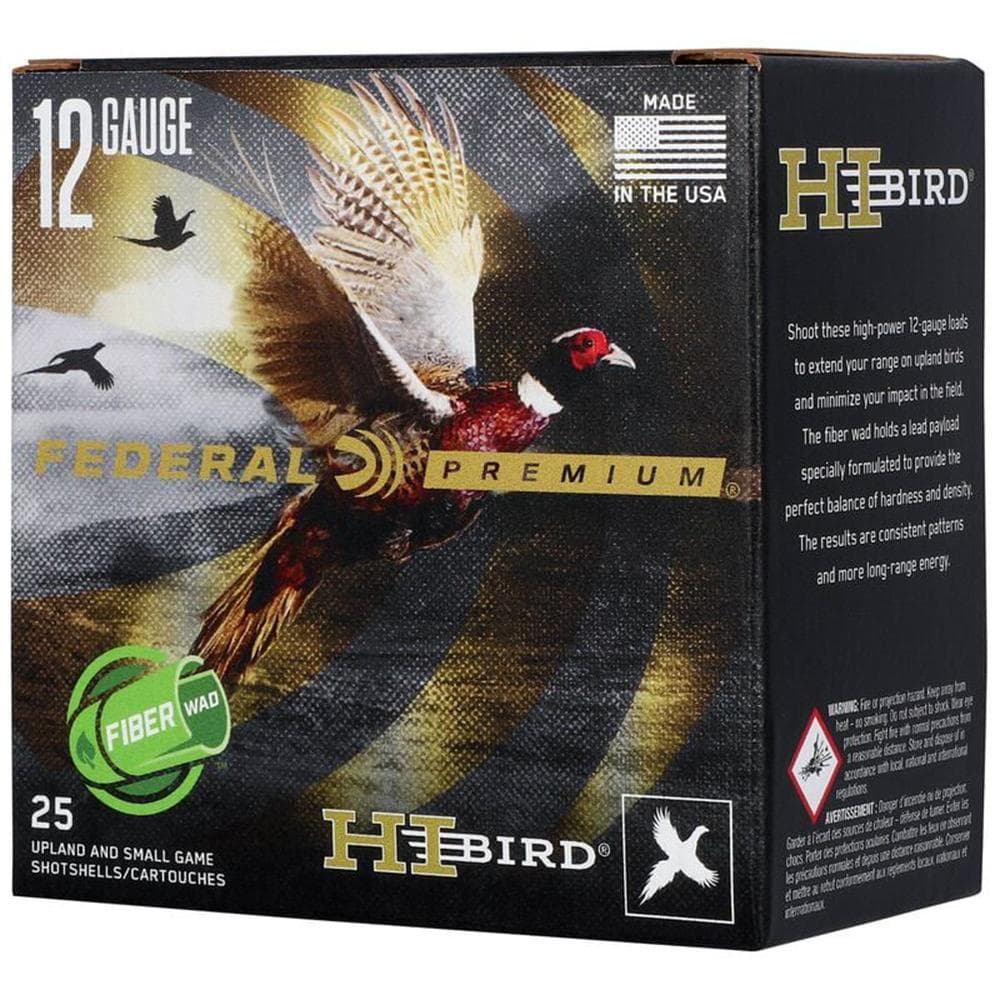 Federal Hi-Bird Shotshells 12ga 2-3/4" 1-1/4oz 1330 fps #5 25/rd