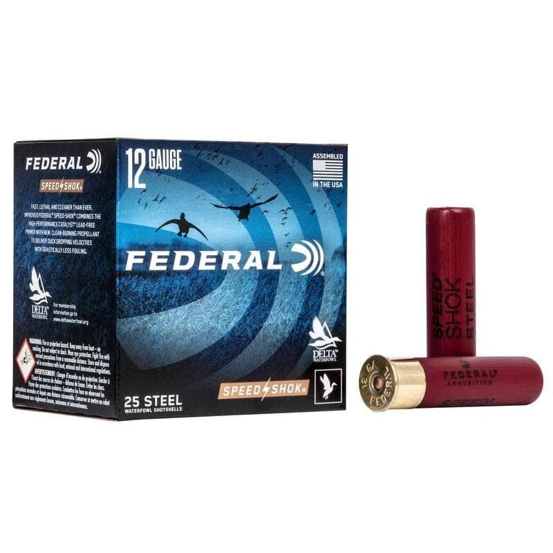 Federal Speed-Shok High Velocity Steel Shotshells 12ga 3-1/2" 1-3/8oz 1550 fps 25/ct