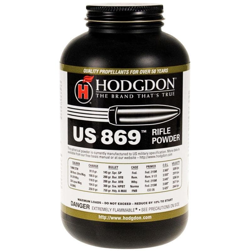 Hodgdon US 869 Spherical Rifle Powder 1 lbs