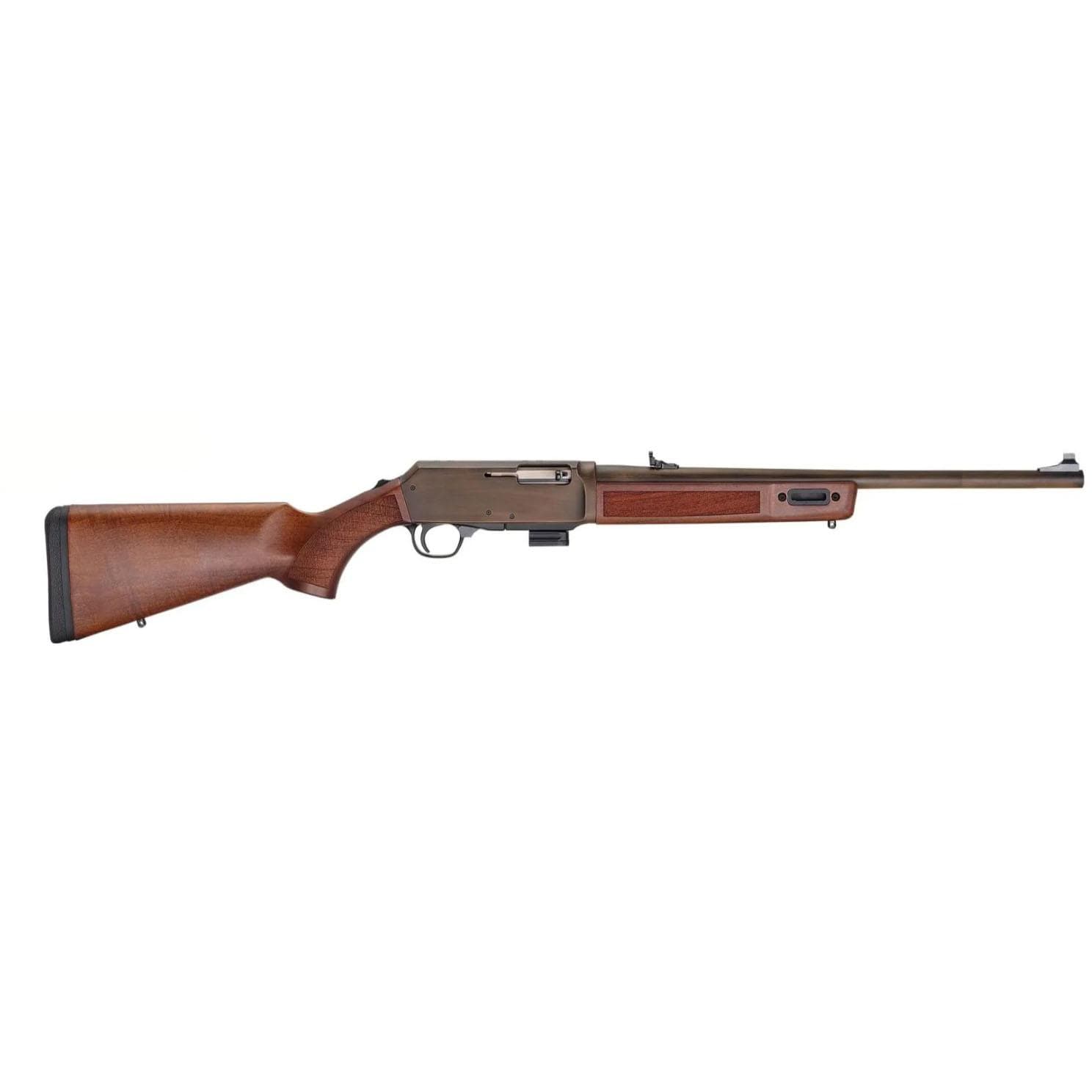 Henry Homesteader M-LOK Brushed Bronze Rifle 9mm Luger 10rd Magazine(1) 16.37" Non-Threaded Barrel Walnut Glock Magazine Well