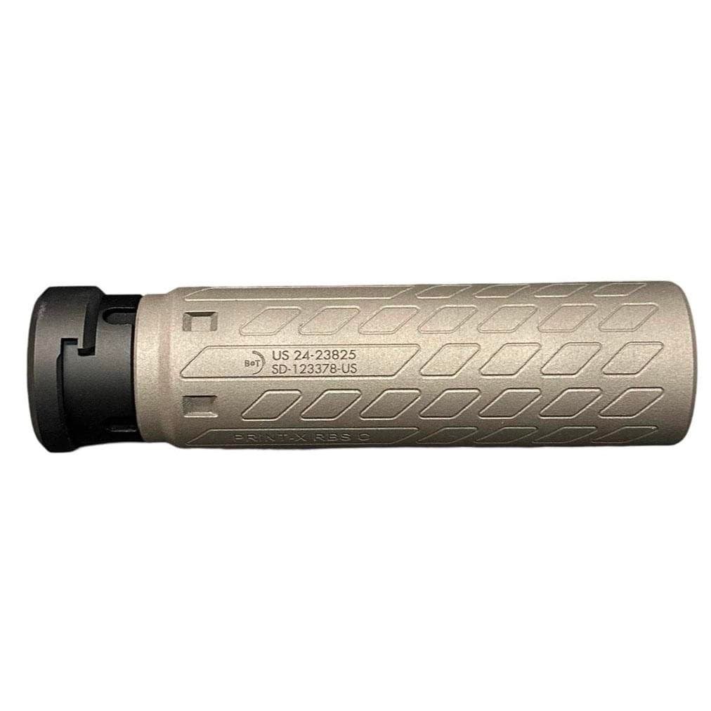 B&T SQD9 Print-X RBS Compact Quick Detach Suppressor 9mm Luger 1.73" Dia 8.11" Length 718 Inconel Grey