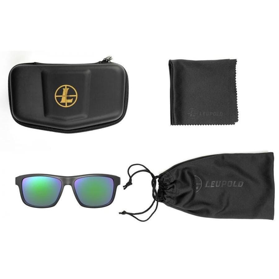 Leupold Katmai Shooting Sunglasses Matte Black with Emerald Mirror