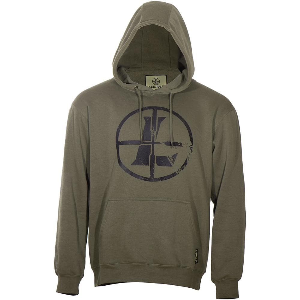 Leupold Distressed Reticle Hoodie Ash Green XL