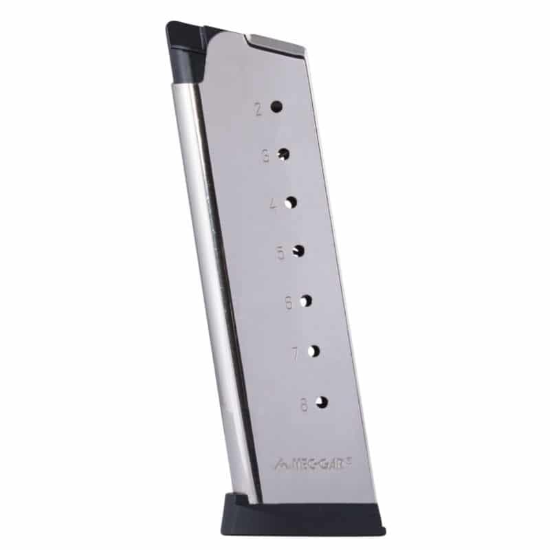 MEC-GAR 1911 Full Size Magazine .45 ACP Nickel 8/rd