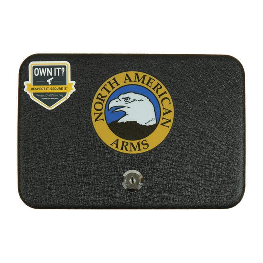 NAA 22M Mini Revolver Handgun .22 Magnum 5rd Capacity 1.625" Barrel Grey Cerakote with Red & Black Grips