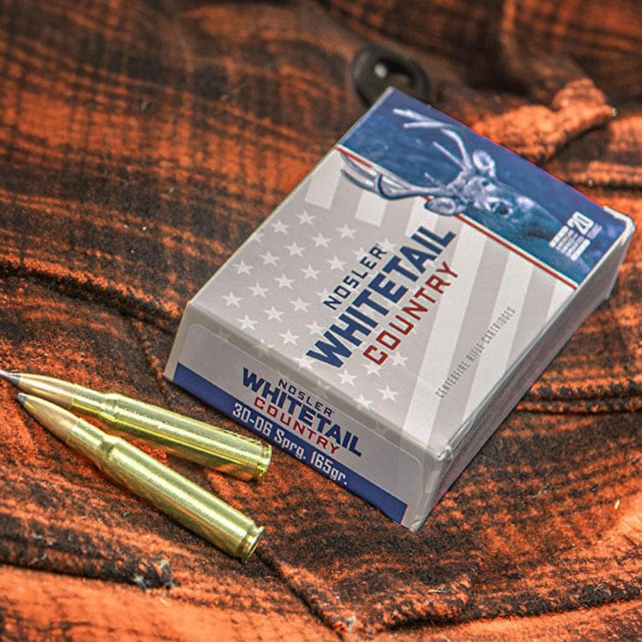 Nosler Whitetail Country Rifle Ammunition .30-06 Sprg 165gr SP 2900 fps 20/ct