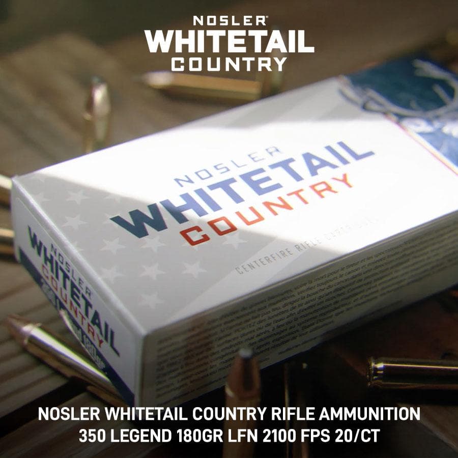 Nosler Whitetail Country Rifle Ammunition 350 Legend 180gr LFN 2100 fps 20/ct