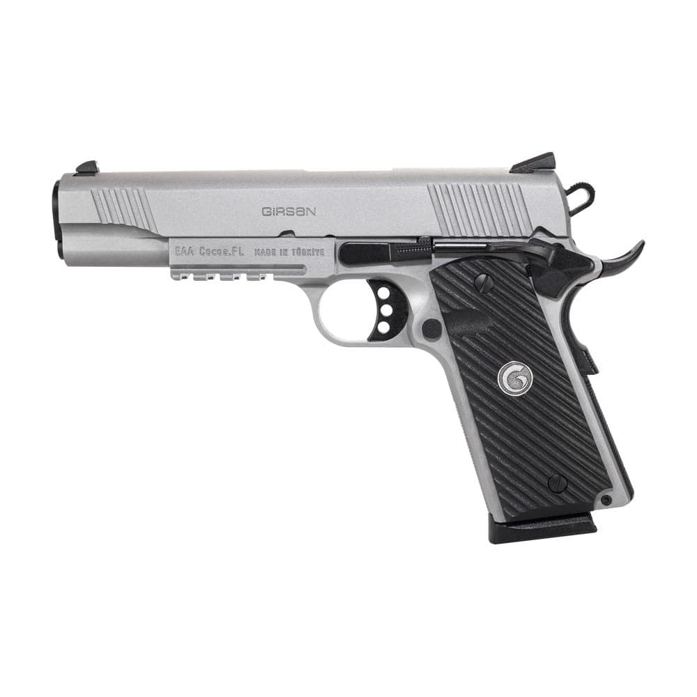 EAA Girsan MC1911 S Gov't Handgun .45 Auto 8rd Magazine 5" Barrel Stainless Steel