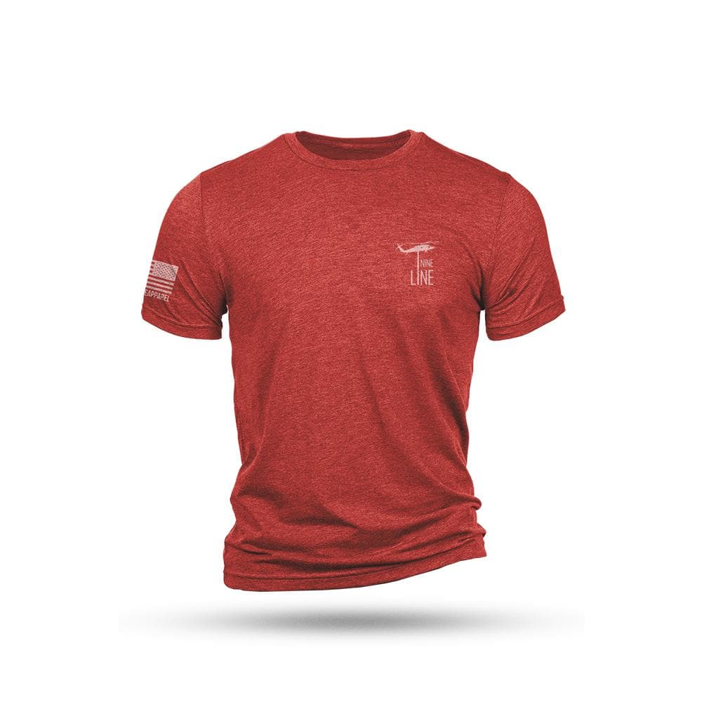 Nine Line Xmas Story Triblend Short Sleeve Shirt Red 2XL
