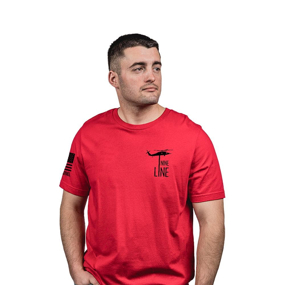 Nine Line Remember Everyone Deployed Short Sleeve Shirt Red M