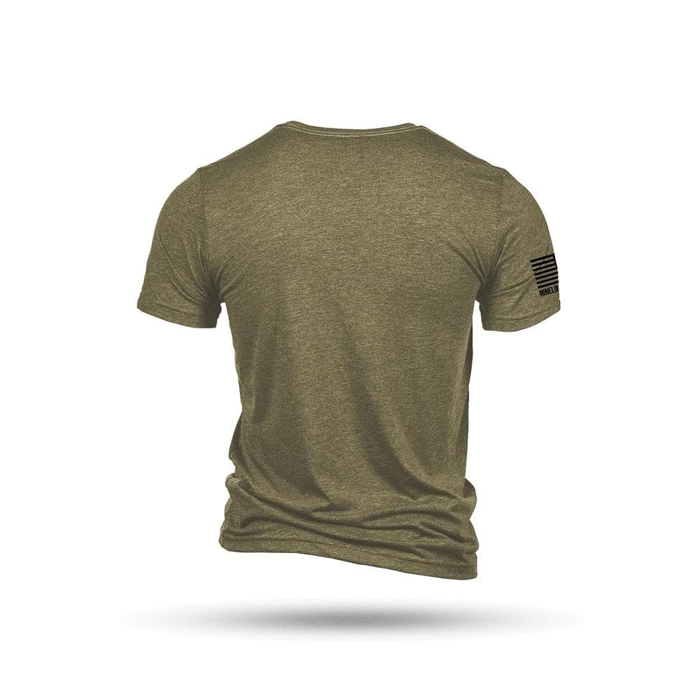 Nine Line Tactical Wiener Short Sleeve Shirt Olive Triblend L