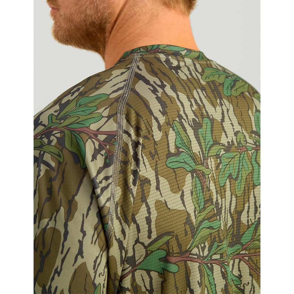 Nomad Mirage Long Sleeve Camo Crew Shirt Mossy Oak Greenleaf XL