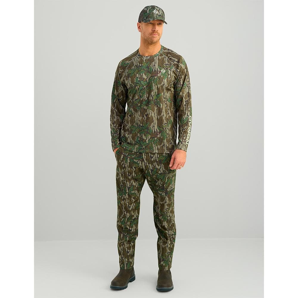 Nomad Mirage Long Sleeve Camo Crew Shirt Mossy Oak Greenleaf 2XL