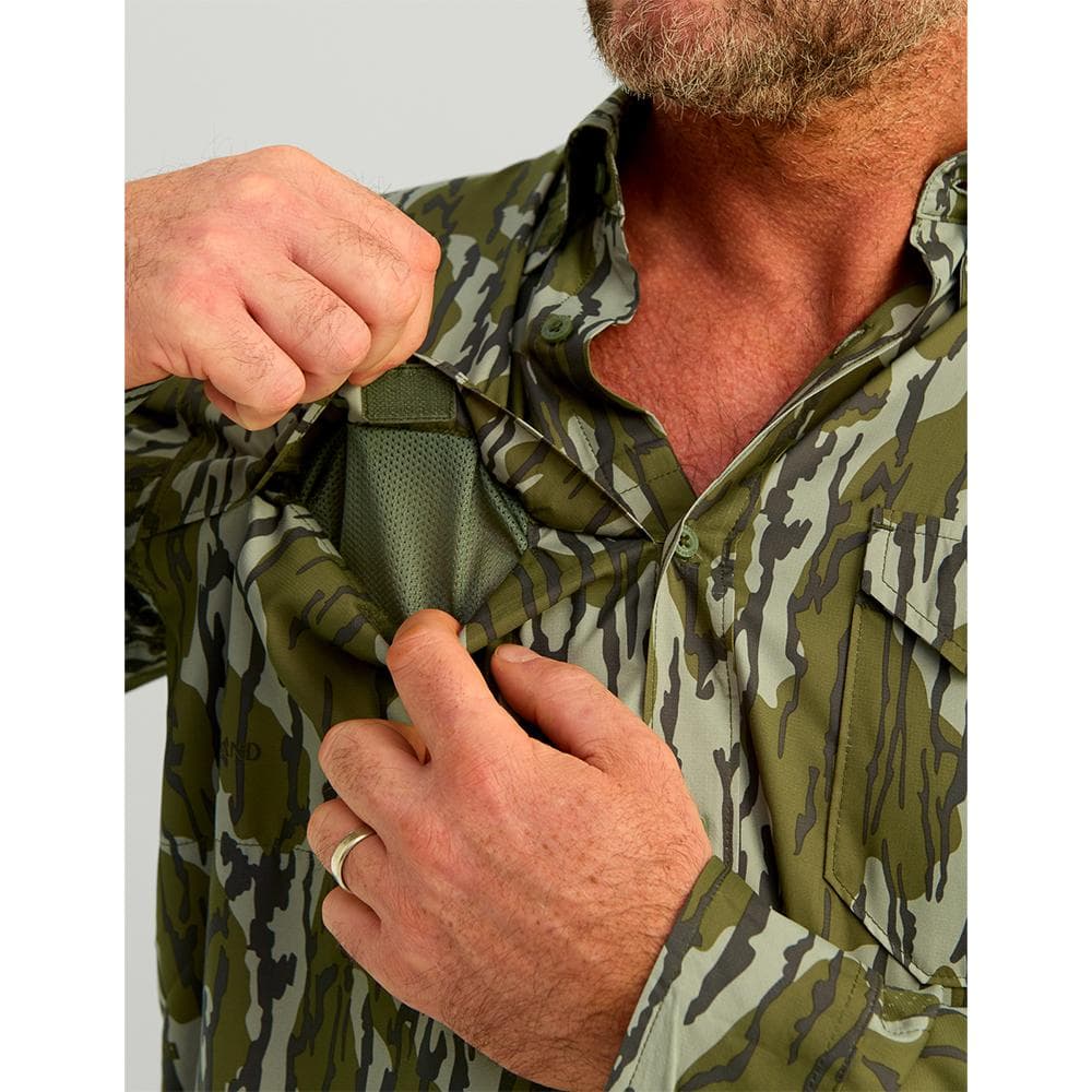 Nomad Ambush Camo Long Sleeve Shirt Mossy Oak Bottomland L