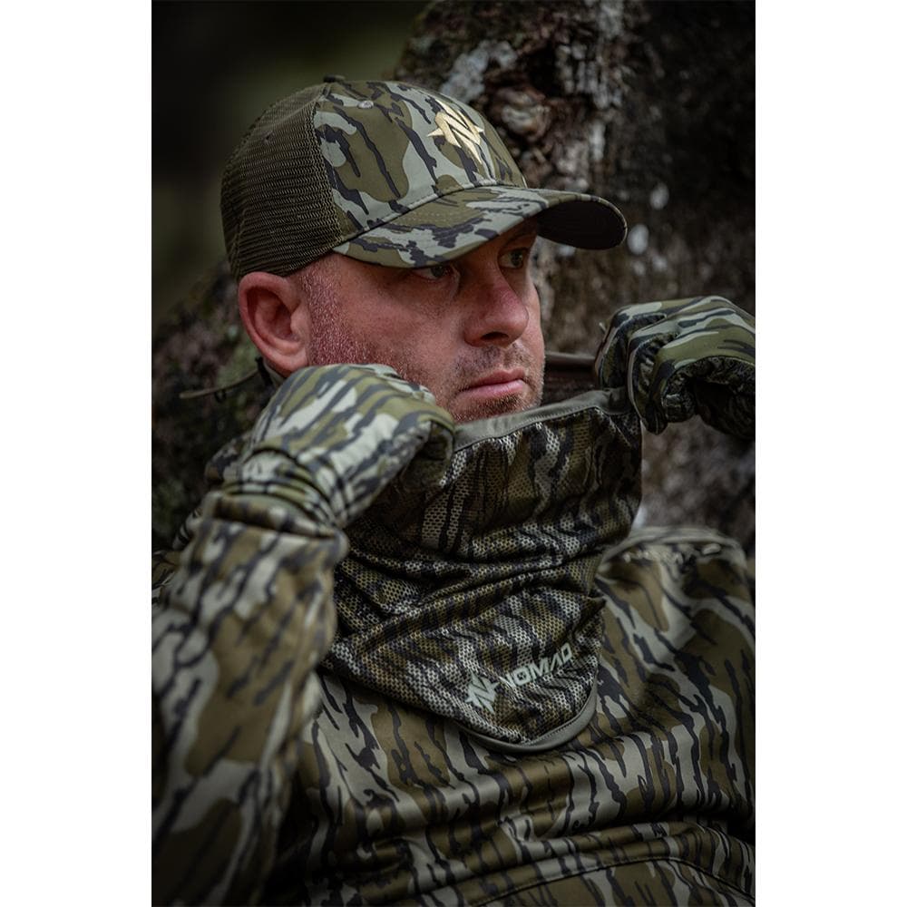 Nomad Assault Camo Trucker Hat Mossy Oak Bottomland