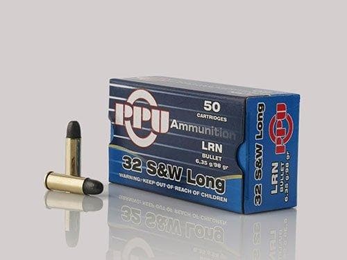 PPU Handgun Ammunition .32 S&W Long 98 gr LRN 705 fps 50/ct