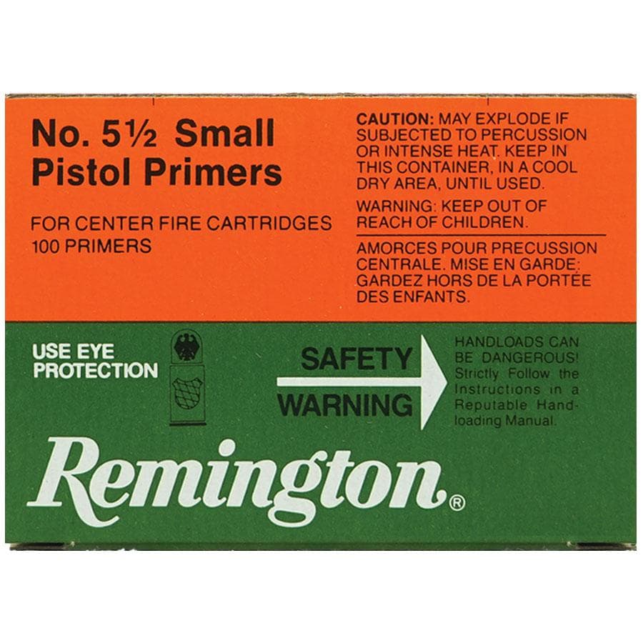 Remington Centerfire Primers 5-1/2 Small Pistol 1000/ct