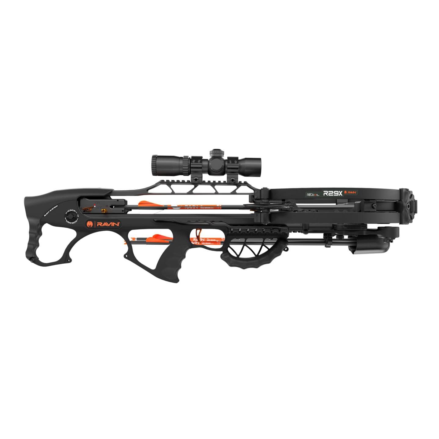 DEMO Ravin R29X Crossbow Package with Illum Scope & Arrows Draw Handle Black