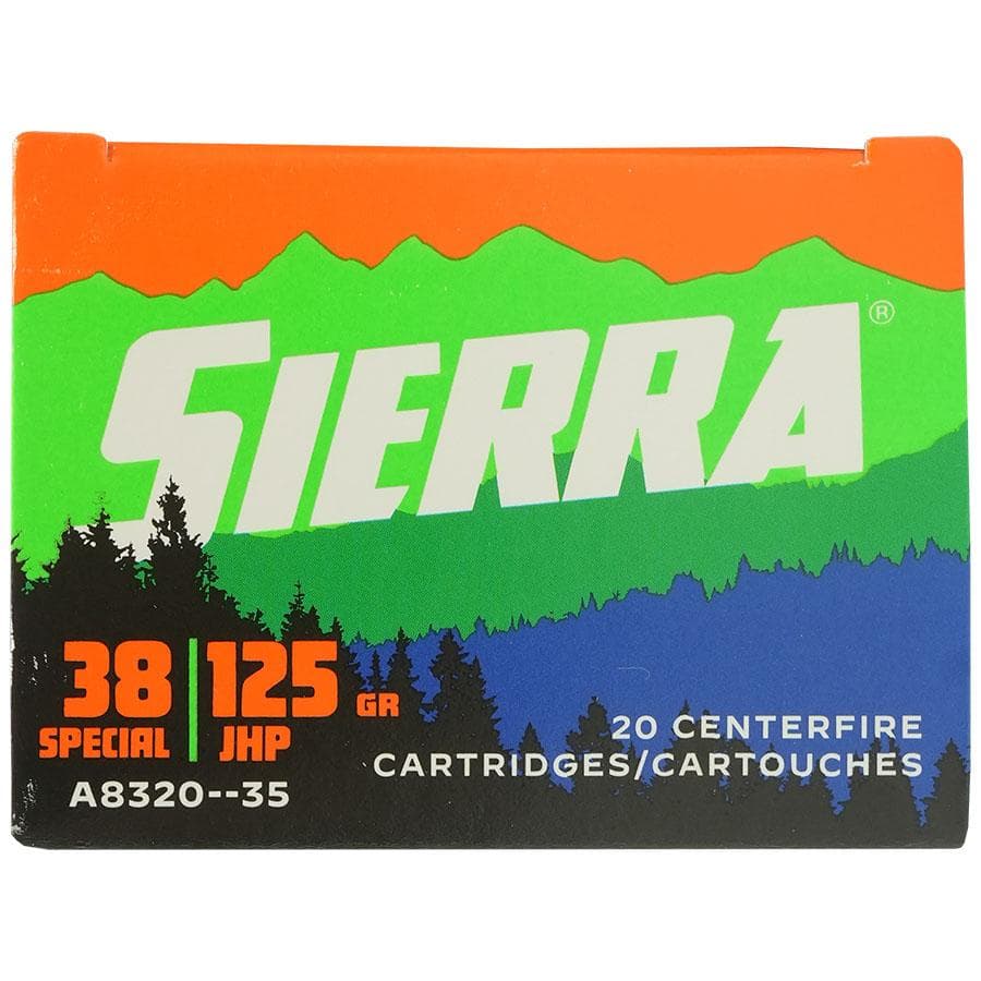 Sierra Sports Master Handgun Ammunition .38 Spl 125gr JHP 20/ct