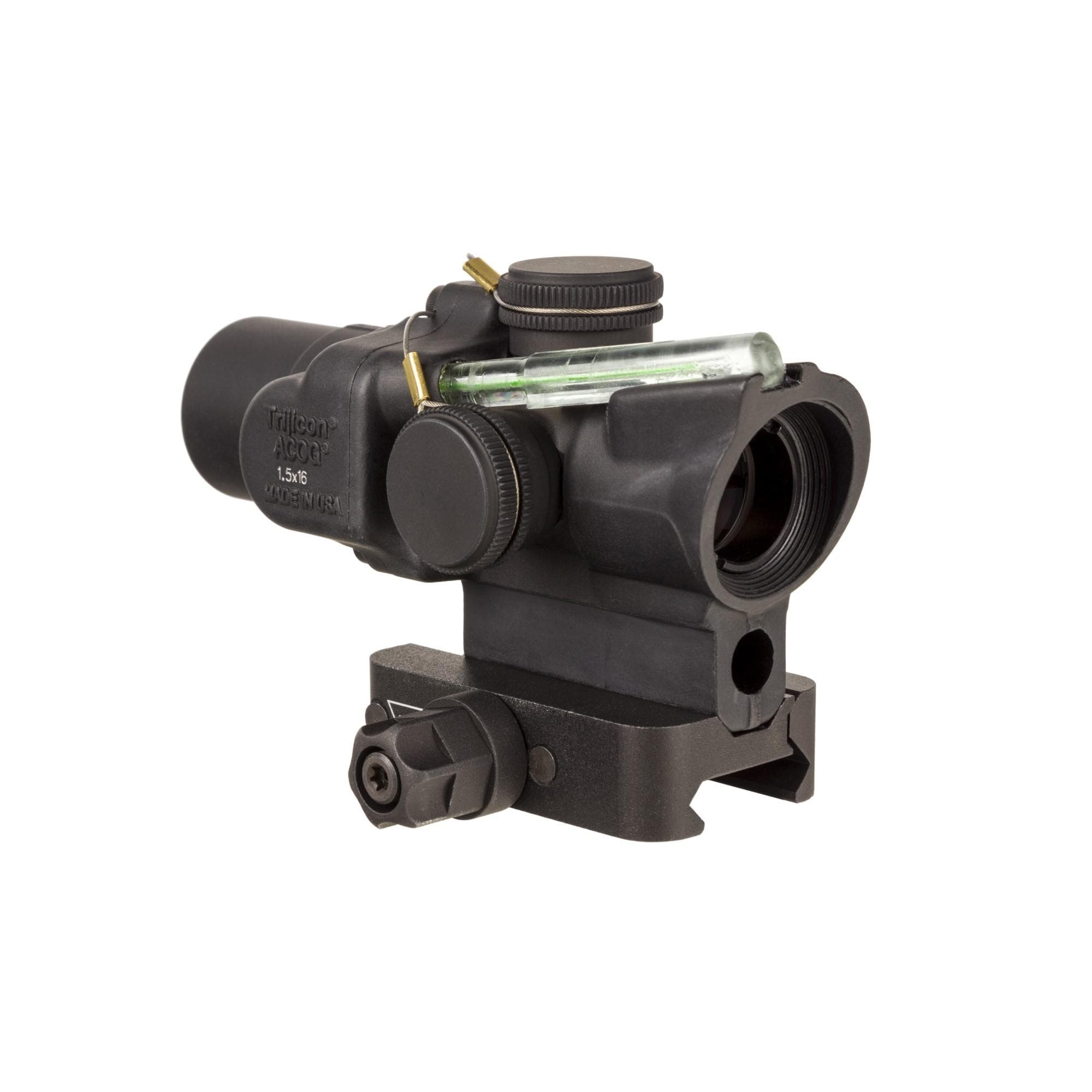 Trijicon 1.5x16S Compact ACOG Rifle Scope Green Ring & 2 MOA CDR Illuminated Black with Mount