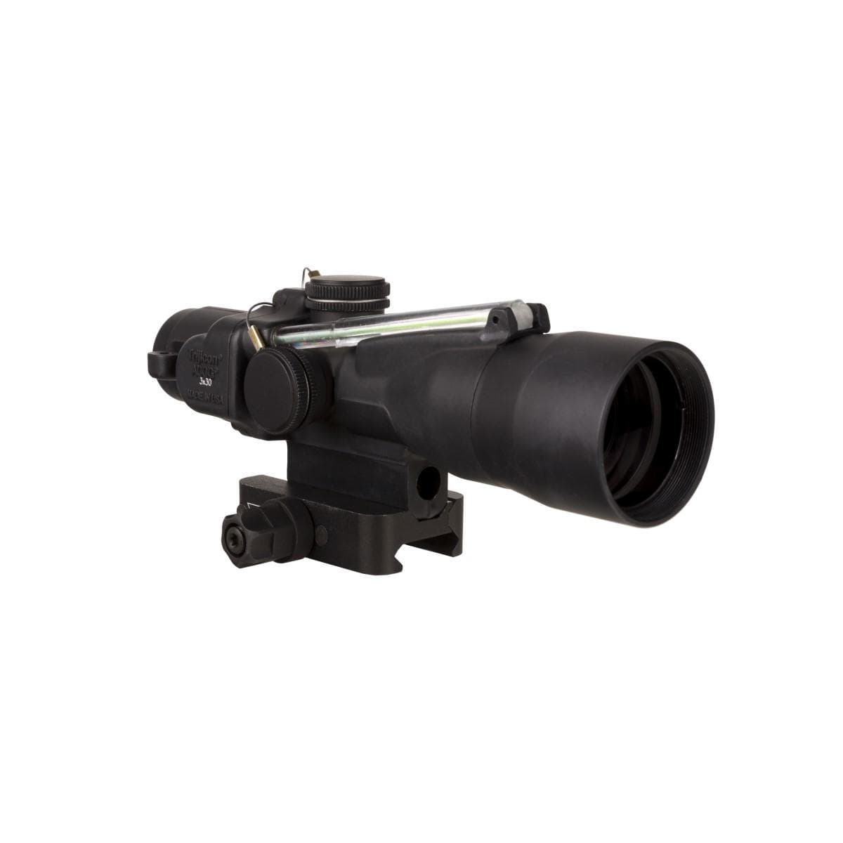 Trijicon Compact ACOG 3x30 Rifle Scope Green Chevron .223/62gr. Illuminated Black w/ Mount