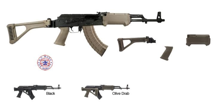Tapco Intrafuse Folding Stock for AK Pattern Rifle - FDE
