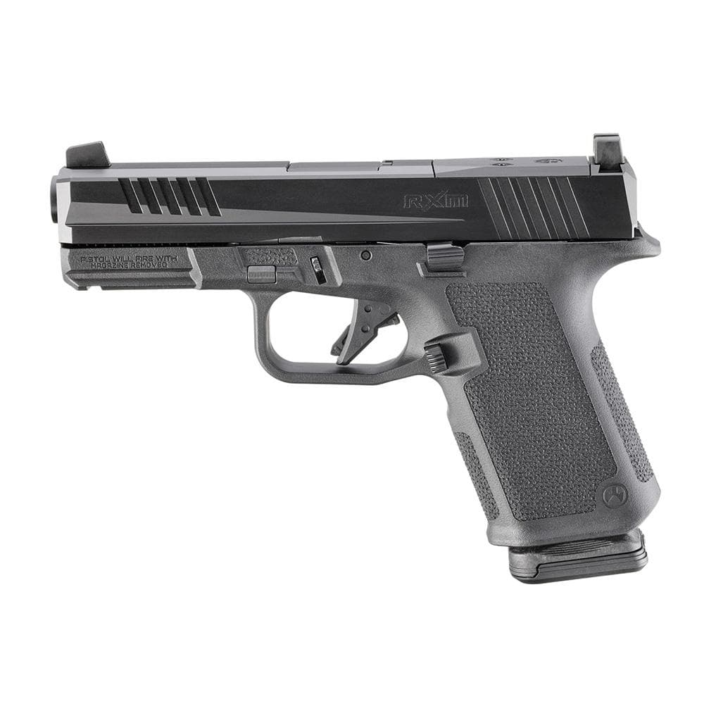 Ruger RXM Handgun 9mm Luger 15rd Magazines(2) 4" Barrel Black Poly Frame Front Night Sight