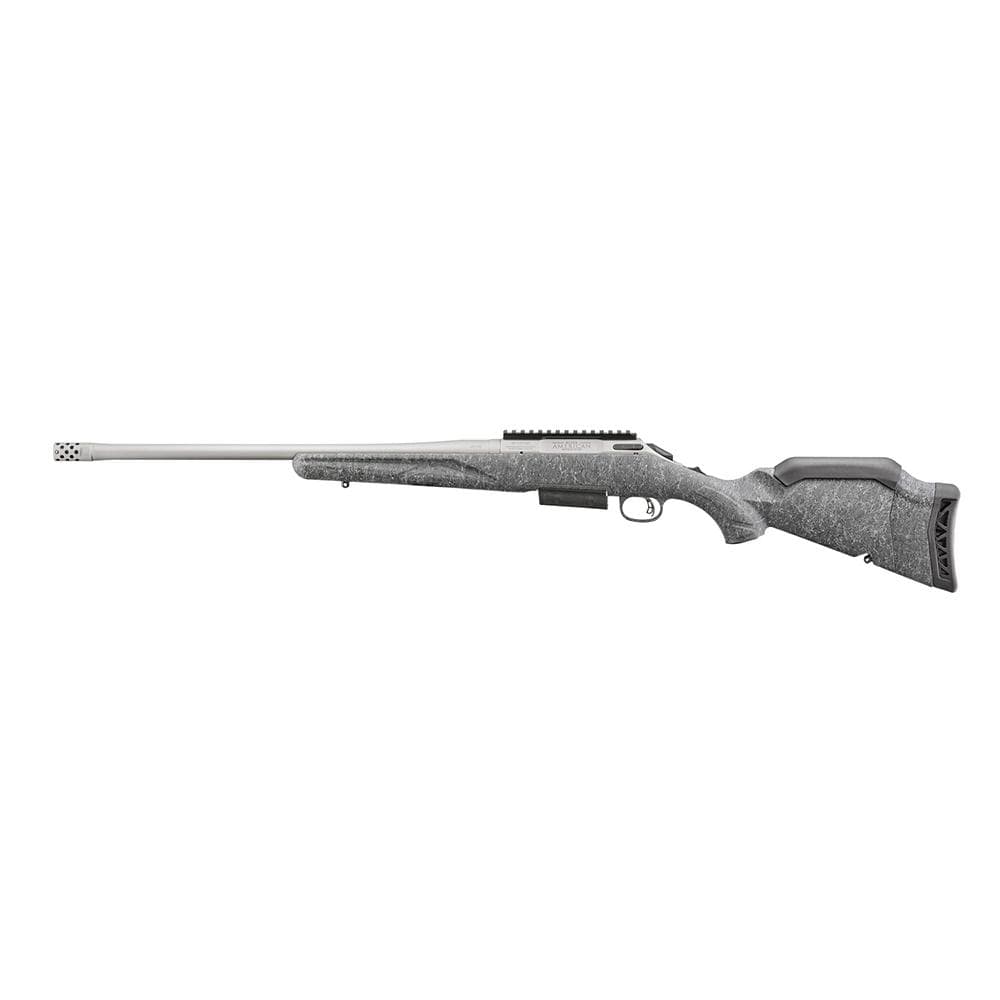 Ruger American Rifle Gen II 450 Bushmaster 3rd Magazine 20" Threaded Barrel Gray Splatter Stock