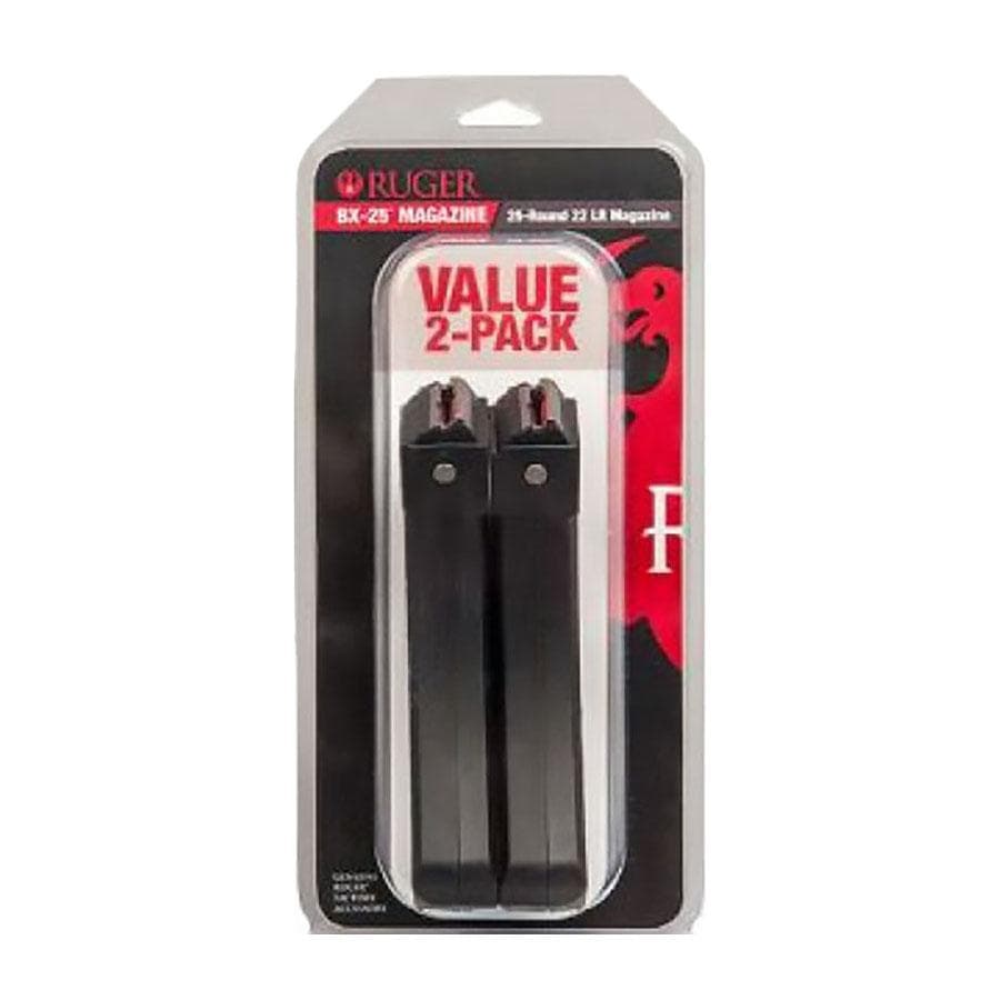 Ruger BX-25 Rifle Magazine Value pack for 10/22 Black .22LR 25/rd 2/ct