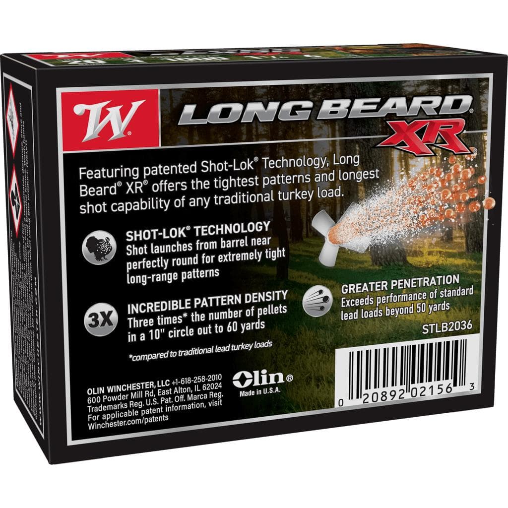 Winchester Long Beard XR Shotshells 20 ga 3" 1-1/4oz 1000 fps #6 10/ct