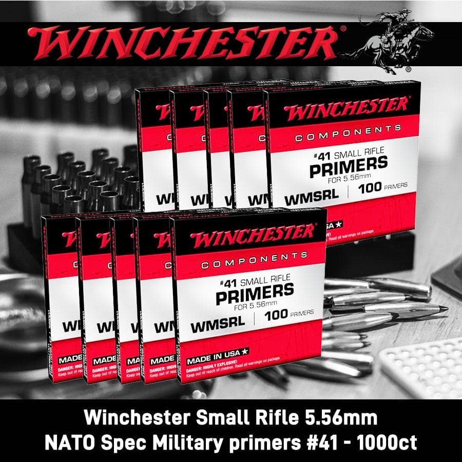 Winchester #41 WMSRL Primers for 5.56 | AR-15 Primers 1000/ct