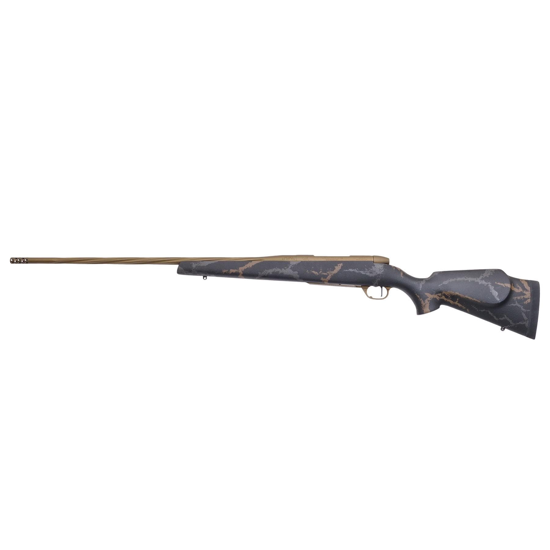 Weatherby MK V Weathermark Limited Rifle 6.5 Creedmoor Mag 4rd Capacity 24" Fluted Barrel Black/Gray/Bronze Stock