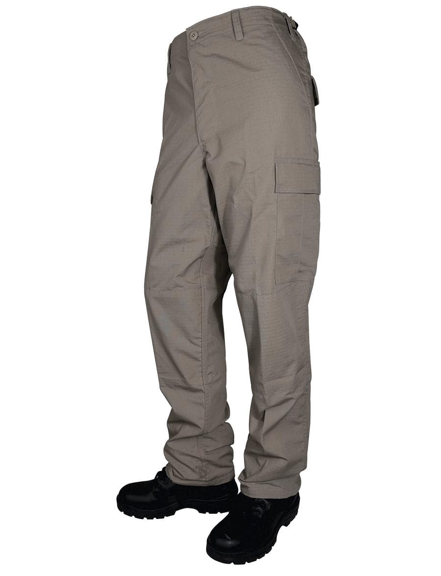 Tru-Spec BDU Basic Pants - 6.5oz. 65/35 Polyester Cotton Rip-Stop Zip Fly Closure Khaki Medium