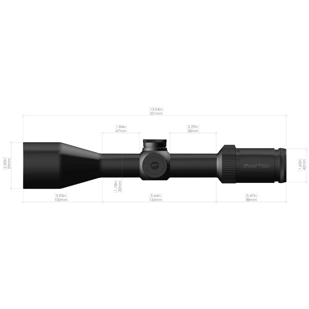 ZeroTech Thrive Rifle Scope 4-16x50 30mm SFP MilDot MOA Non-Illum Black