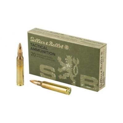 Sellier & Ballot M193 Rifle Ammunition 5.56mm 55gr FMJ 3300 fps 1000/ct
