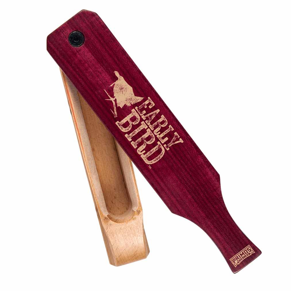 Primos Early Bird Turkey Box Call / Purple Heart Paddle With Hardwood-img-0