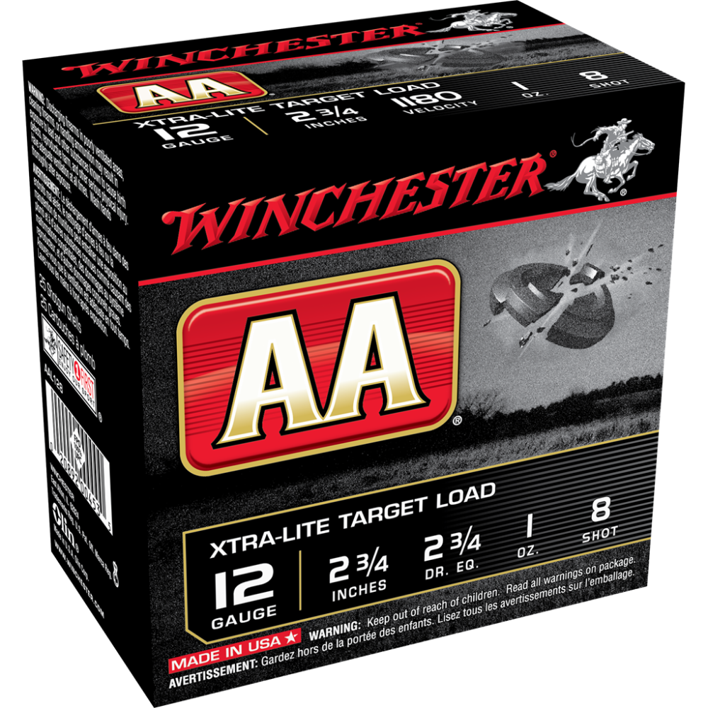 Winchester AA Target Shotshells 12 ga 2-3/4 1 oz 1180 fps #8 25/ct WNAAL128-img-0