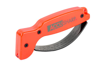 AccuSharp Model 014, Knife and Tool Sharpener, Full Finger Guard, Orange