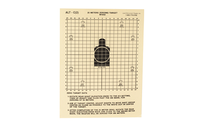 Action Target 25 Meter M16A2 Zeroing Target, Heavy Tagboard Paper, 100 Per Box