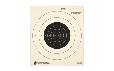 Action Target 25 Yard Slow Fire Bulls-Eye Target, Heavy Tagboard Paper, 10.5"x 12", 100 Pack