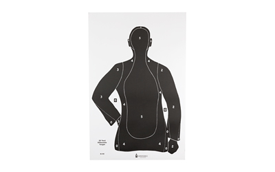 Action Target B-21E, Black Paper Target, 23"x35", 100 Per Box