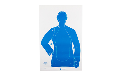 Action Target B-21E, Blue Paper Target, 23"x35", 100 Per Box
