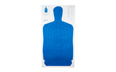 Action Target B-27S Standard Target, Full Size Blue Silhouette, 24"x45", 100 Per Box