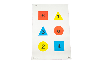 Action Target Discretionary Command Training Target V 2-C, Multi Color, 23" x 35", 100 Per Box