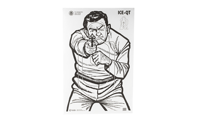 Action Target ICE-QT, Immigration And Customs Enforcement Target, 2009 Version, Ivory/Black, 23"x35", 100 Per Box