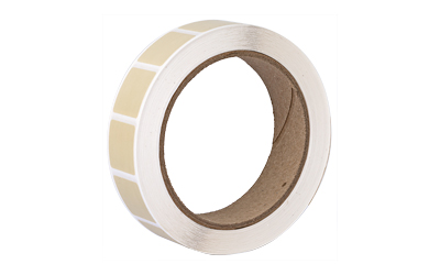 Action Target PAST/BUFF, Target Pasters, 7/8" Square Bullet Hole Repair Paster, Buff, 1000 Per Roll