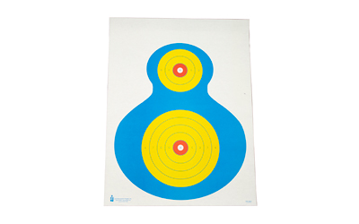 Action Target High Visibility Fluorescent Silhouette Target, Multi Color, 19"x25", 100 Per Box