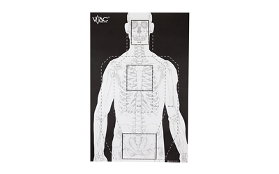 Action Target VTAC-P, Viking Tactics Double Sided Advanced Training Target, Marksmanship Side Has 4 SR-1C Bulls-Eye Target w/1" Square Sighting Grid