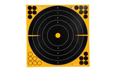 Allen Company EZ AIM Adhesive, Bullseye, 12" Square, 10 Pack, Black/Orange