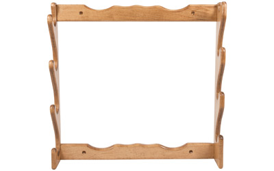 Allen Company Four Gun Wooden Wall Rack, Solid Wood Construction, 24.5"X24.5"x4.25", Natural Finish